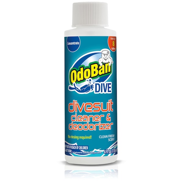 OdoBan Dive Wetsuit Cleaner & Deodorizer Concentrate, Clean Fresh Scent, 4 Oz